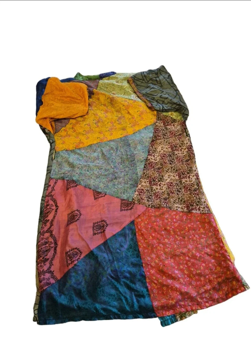 Colorful Patchwork Boho Kimono - Multicolor Size XL - Picture 4 of 9